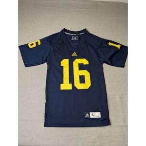 OLD Adidas Michigan Wolverines S Blue #16 Denard Robinson Football Jersey SEWN